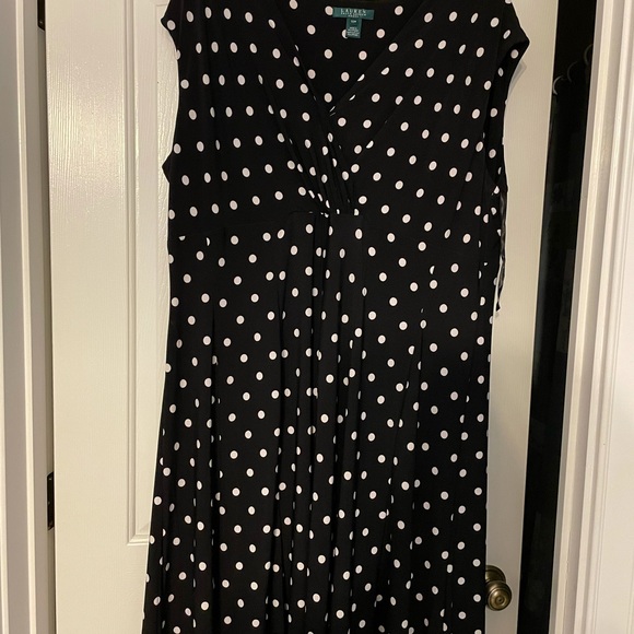 Ralph Lauren black with polka-dot dress - Picture 1 of 4
